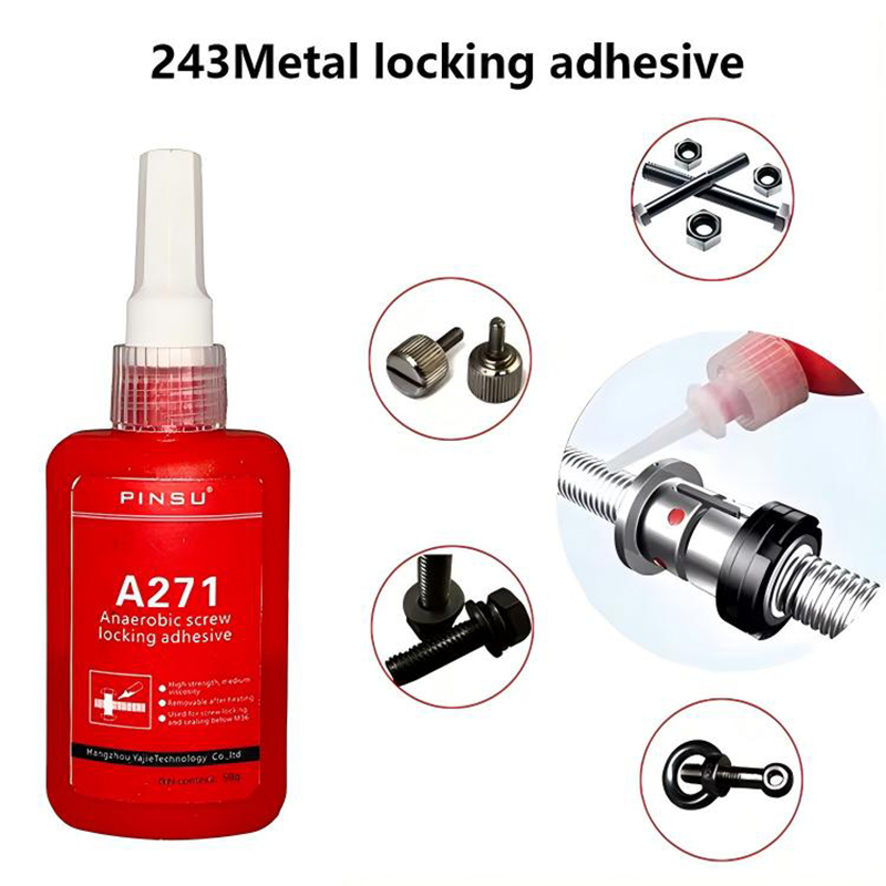 PINSU-A271 Adesivo anaerobico di grado industriale per la sigillatura dei metalli e la prevenzione delle perdite PINSU-A271 Adesivo anaerobico di grado industriale per la sigillatura dei metalli e la prevenzione delle perdite